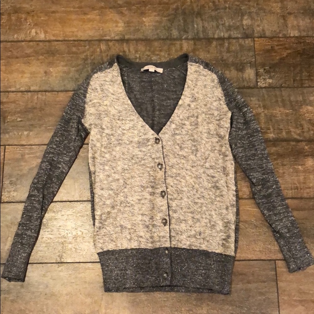 Grey LOFT Sparkle Cardigan
